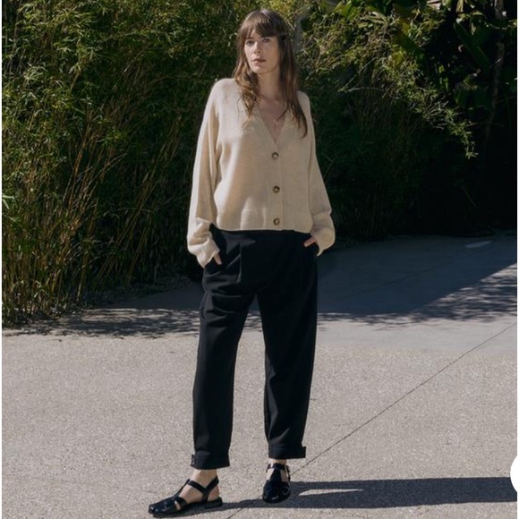 NWT Zara Women's Barrel Trousers With Cuffed Hems - Picture 4 of 9